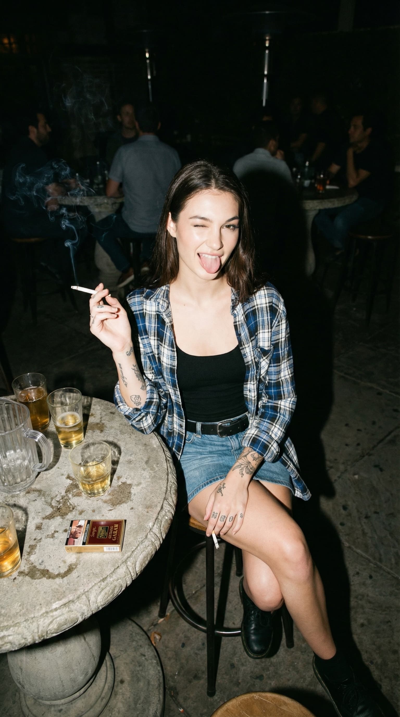 Nightlife Candid Flash Photography Trend Portraits Generator