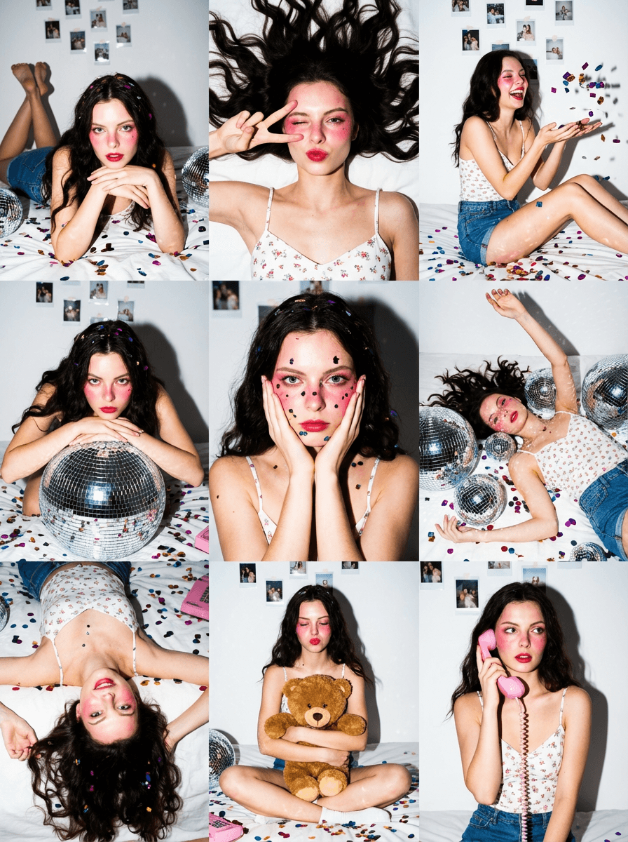 Gen-Z Home Party Photoshoot Trend Photo Generator