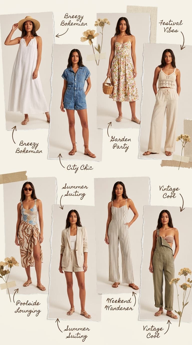 Summer Outfit Fashion Collage Generator