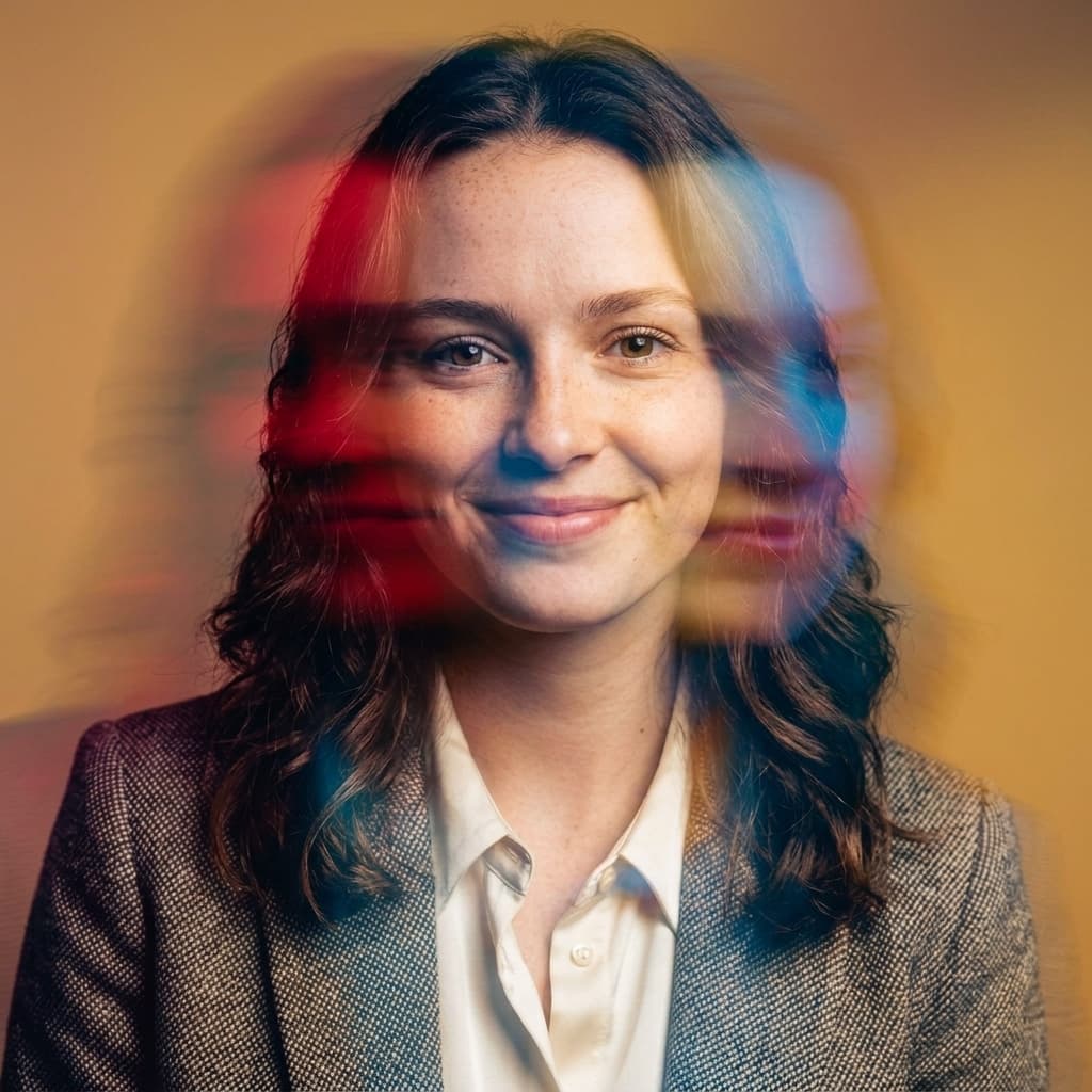 Chromatic Motion Blur AI headshot style