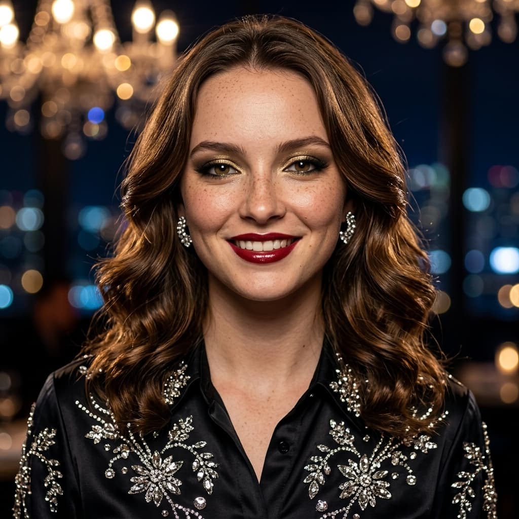 Glam Night Luxe AI headshot style