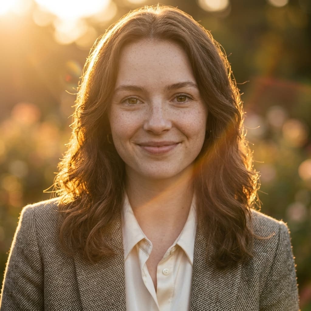 Golden Hour Cinematic AI headshot style