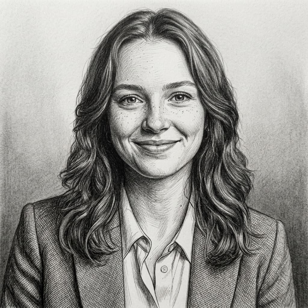 Hand Drawn Sketch Portrait AI headshot style