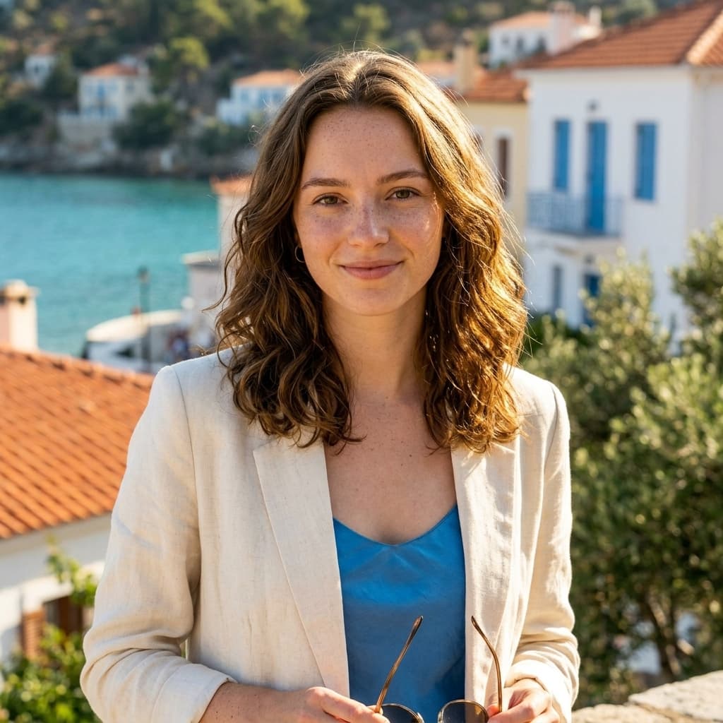 Mediterranean Sun Portrait AI headshot style