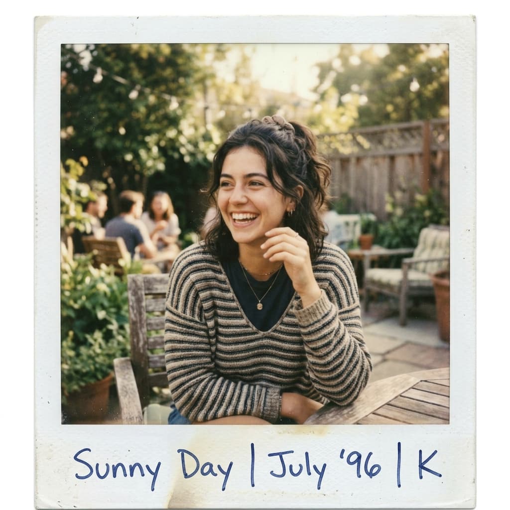 Polaroid Style AI headshot style