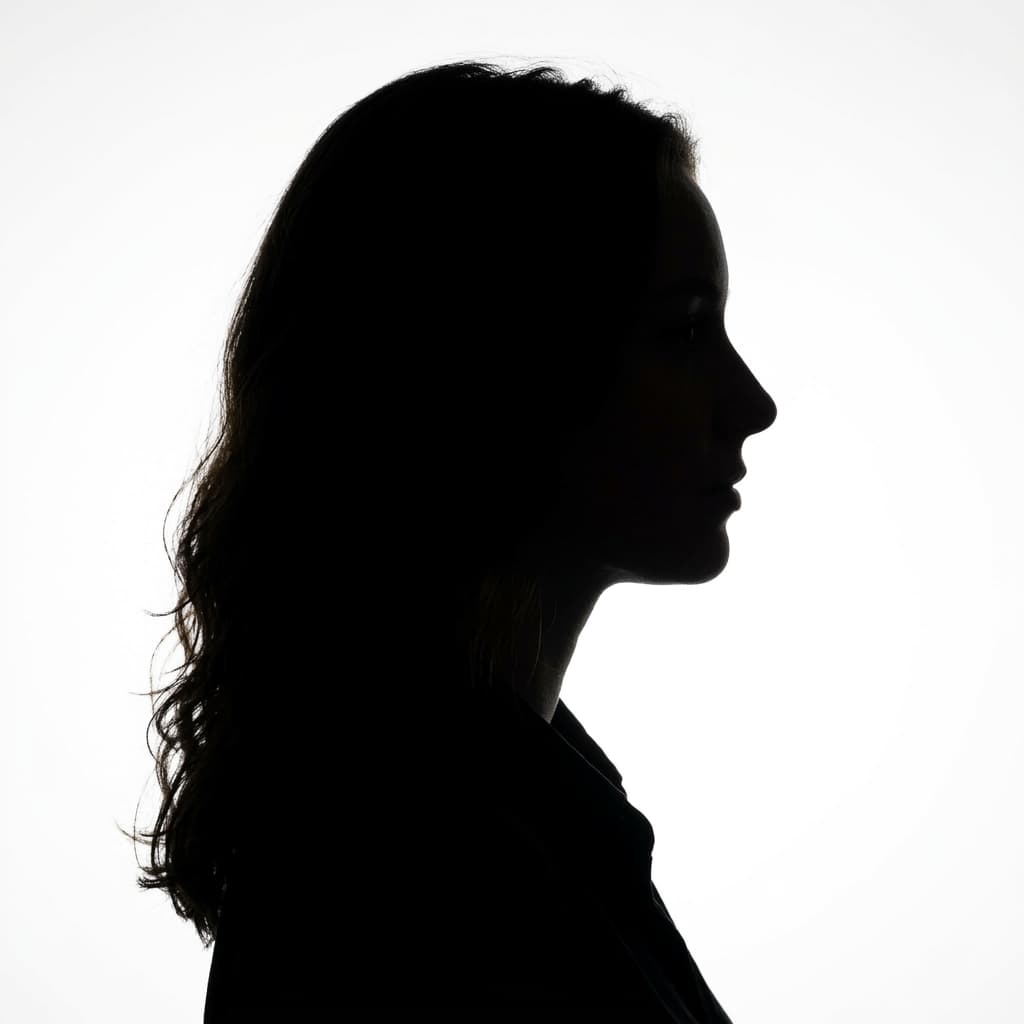 Silhouette AI headshot style