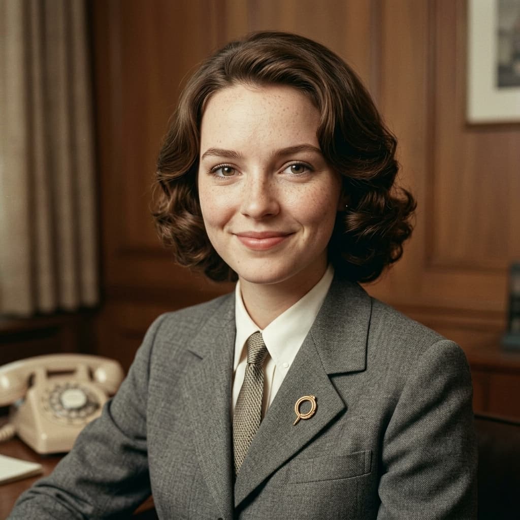 Vintage Corporate Portrait AI headshot style
