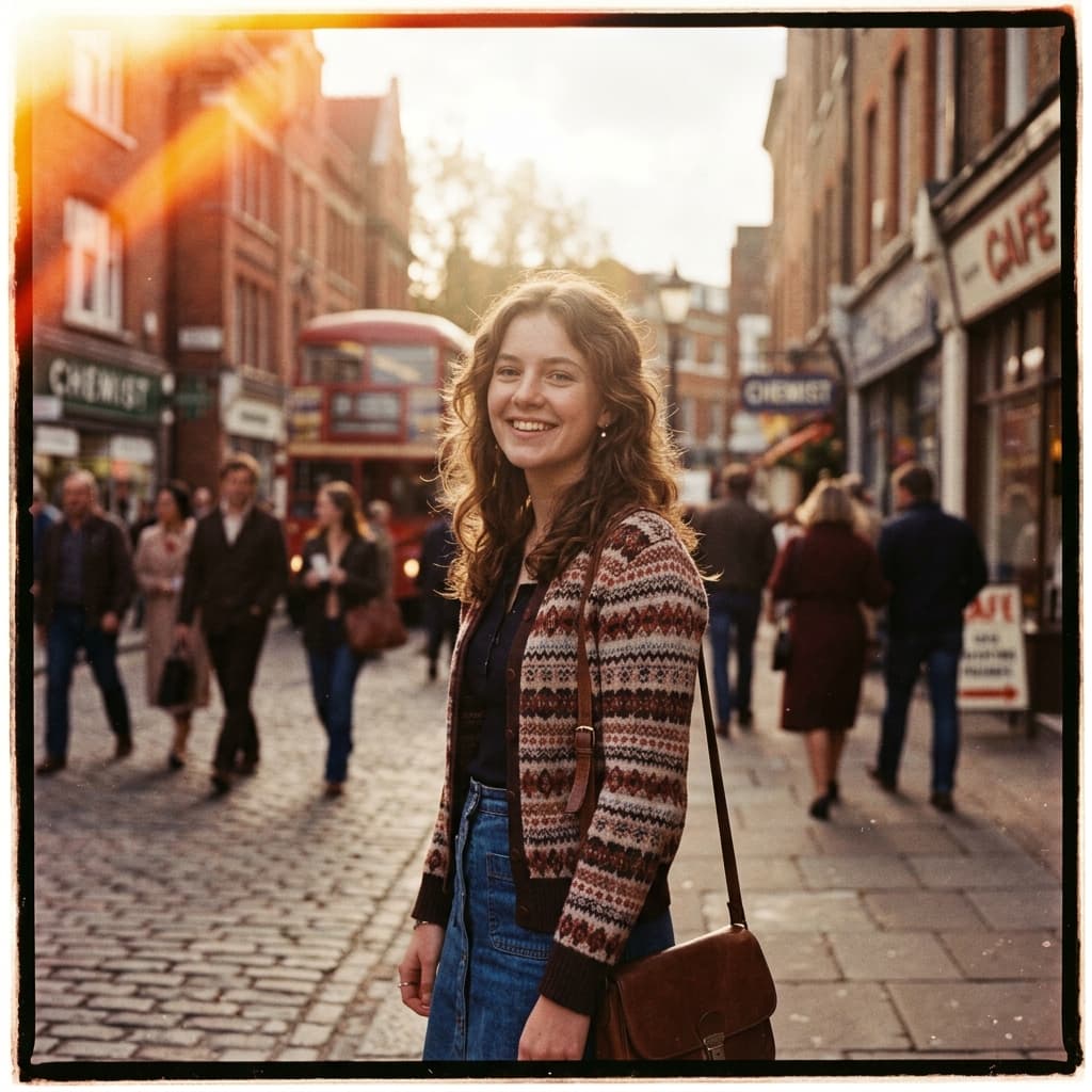 Vintage Film Grain AI headshot style