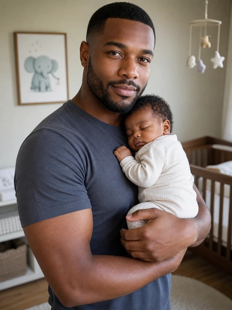 Cozy nursery Baby portraits AI-generated example
