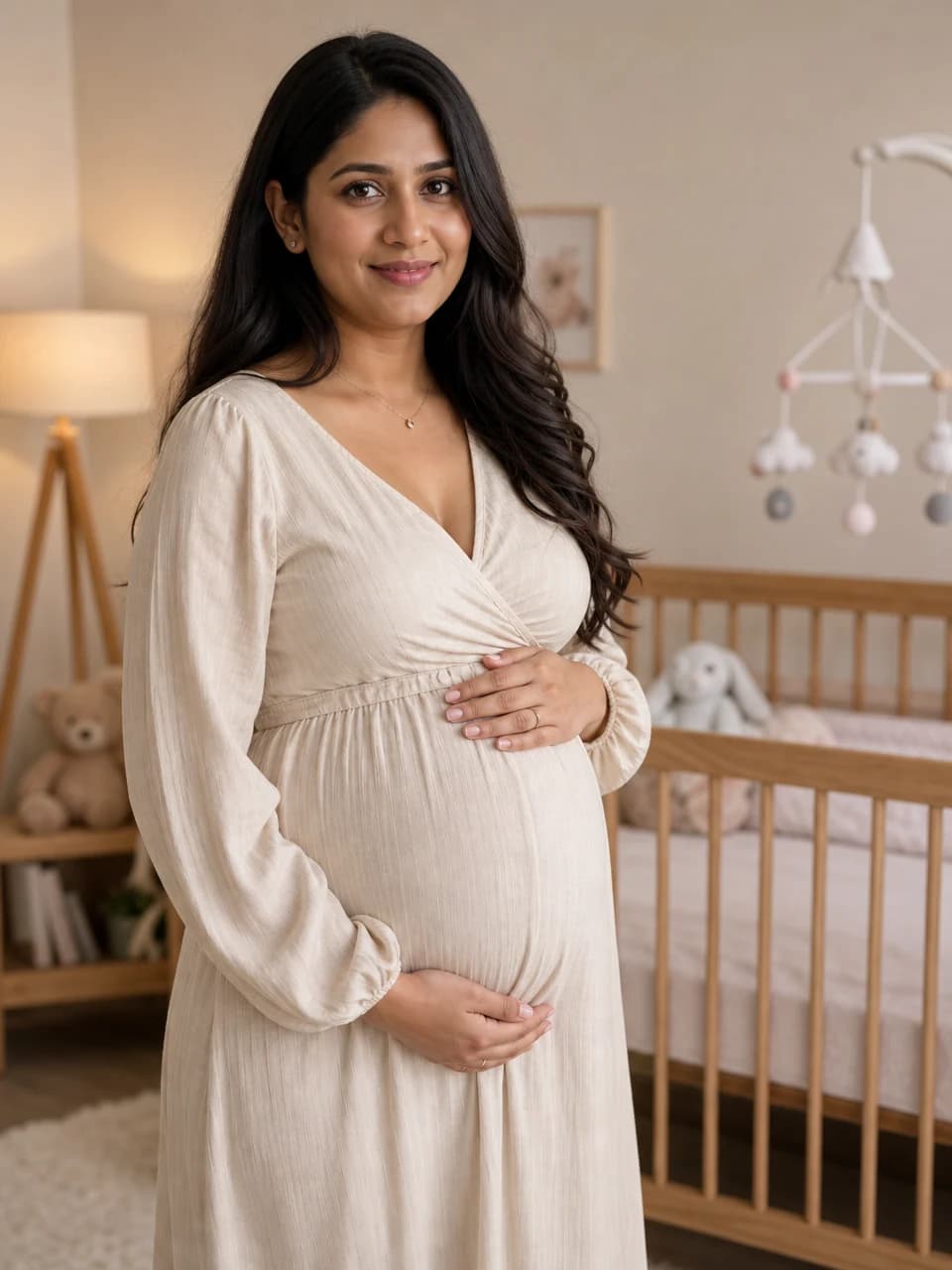 Cozy nursery Baby portraits AI-generated example