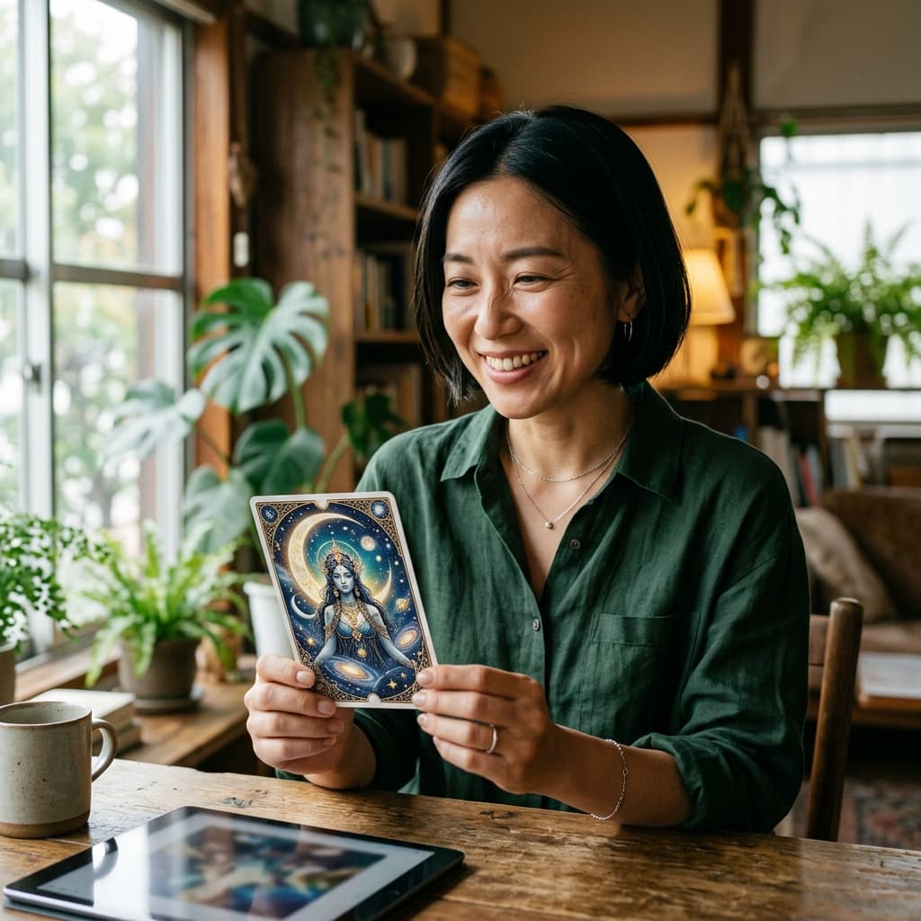 Celestial card Tarot card portraits example