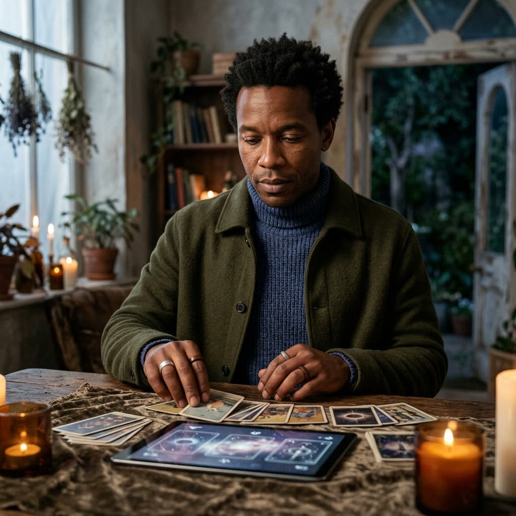 Moonlit oracle Tarot card portraits example