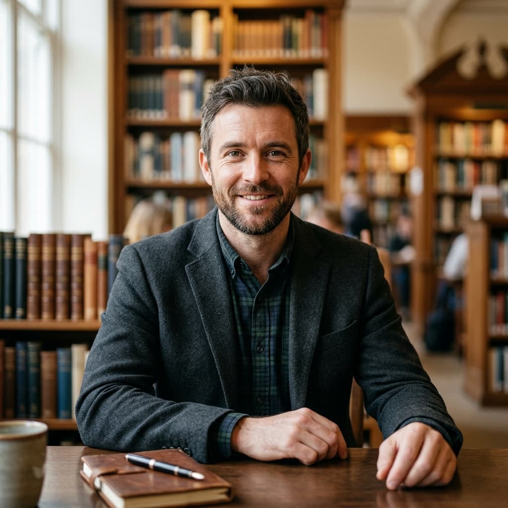 Library portrait Author headshots example