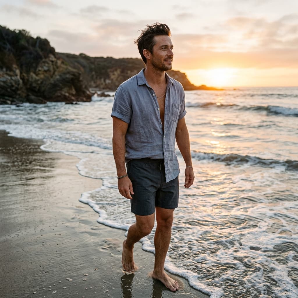 Coastal sunset Beach photos example