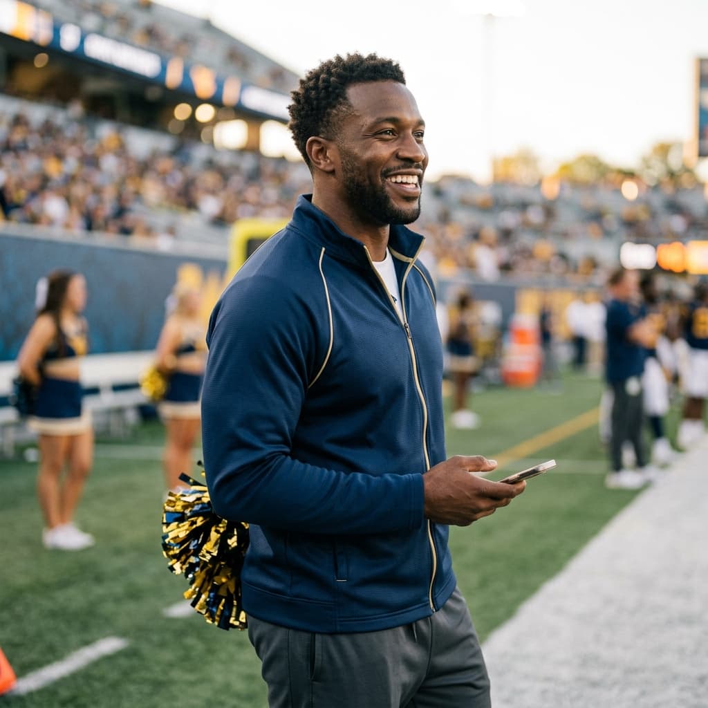 Stadium sideline Cheerleader photos example