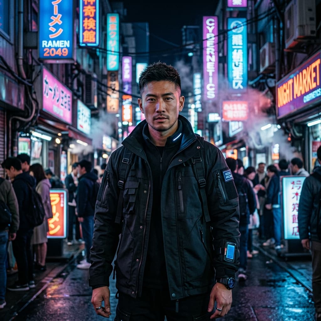 AI Cyberpunk Photo Generator example
