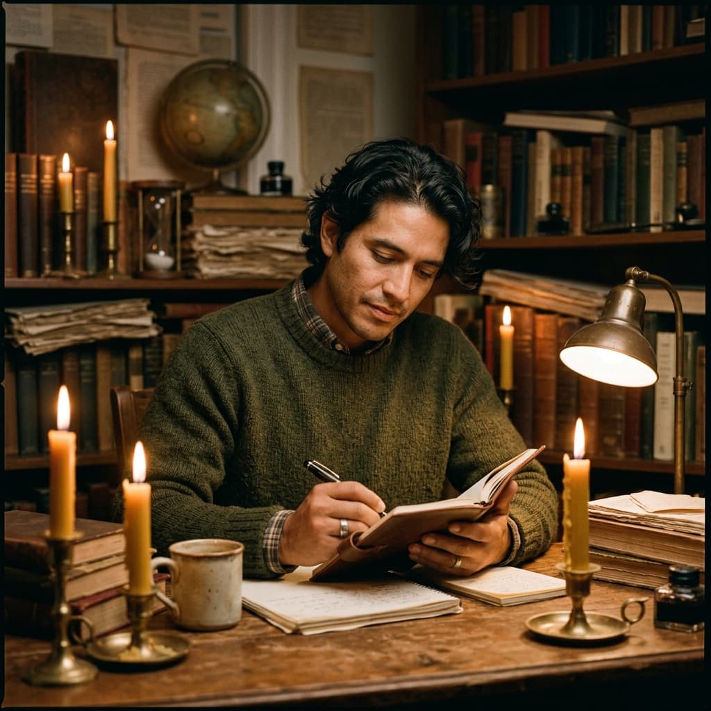 Candlelit study Dark academia photos example