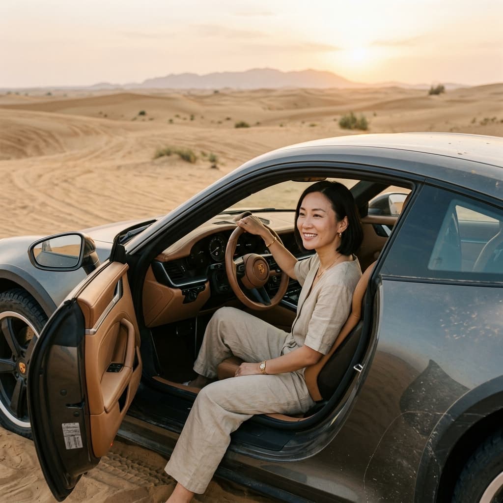 Desert supercar Dubai entrepreneur photos example