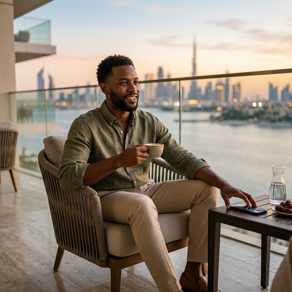 Luxury resort Dubai influencer photos example
