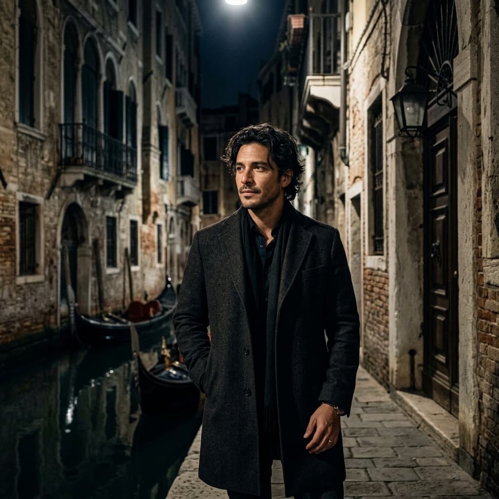 Venetian shadows Film noir portraits example