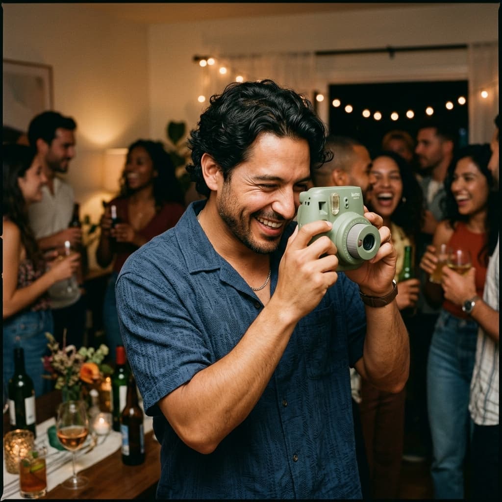 Party snapshot Instant camera photos example