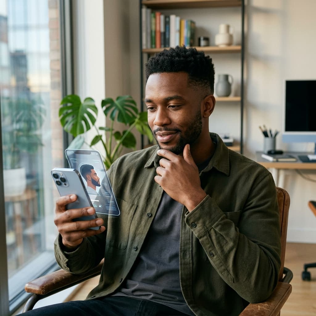 Modern style Looksmaxxing portraits example