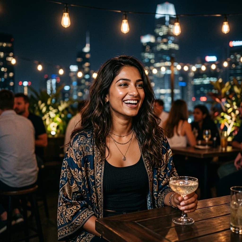Rooftop night Nightlife photos example