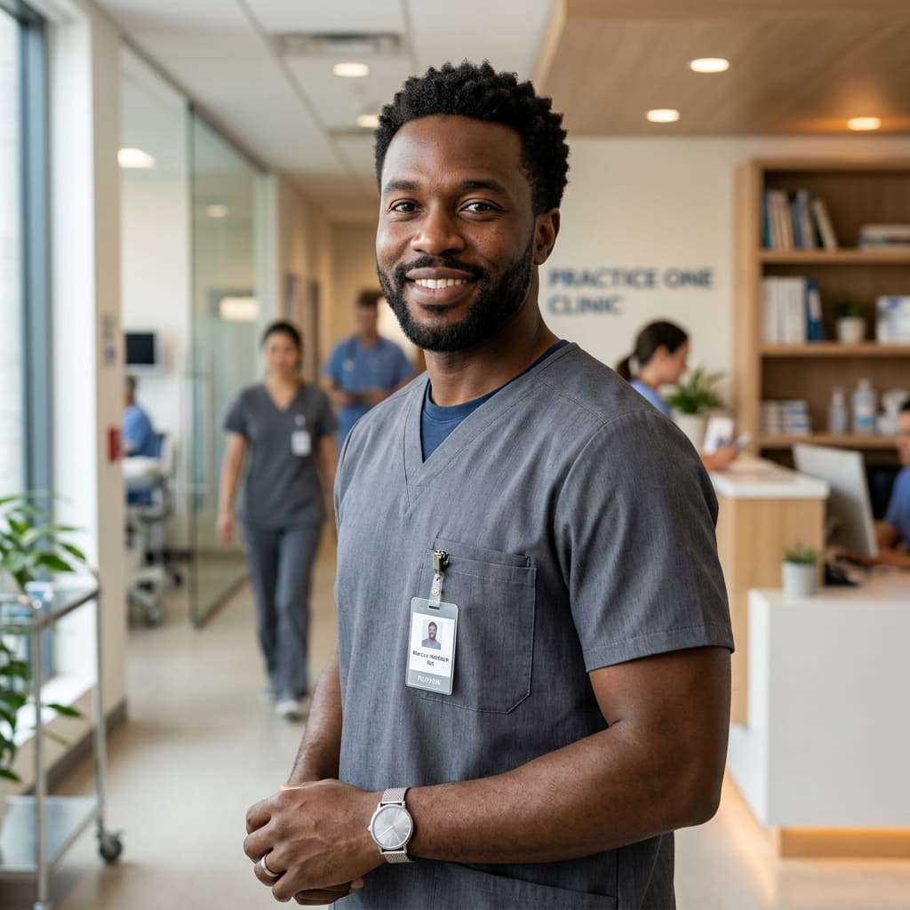 Clinic portrait Nurse headshots example
