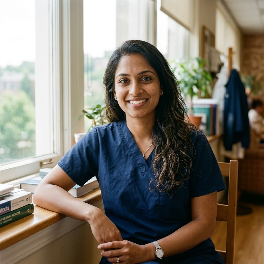 Natural window Nurse headshots example