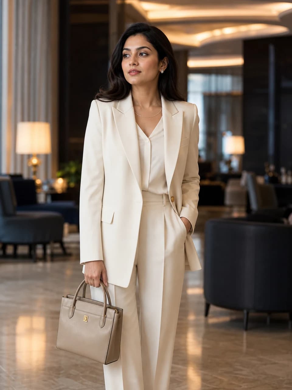 Hotel lobby Quiet luxury photos AI-generated example