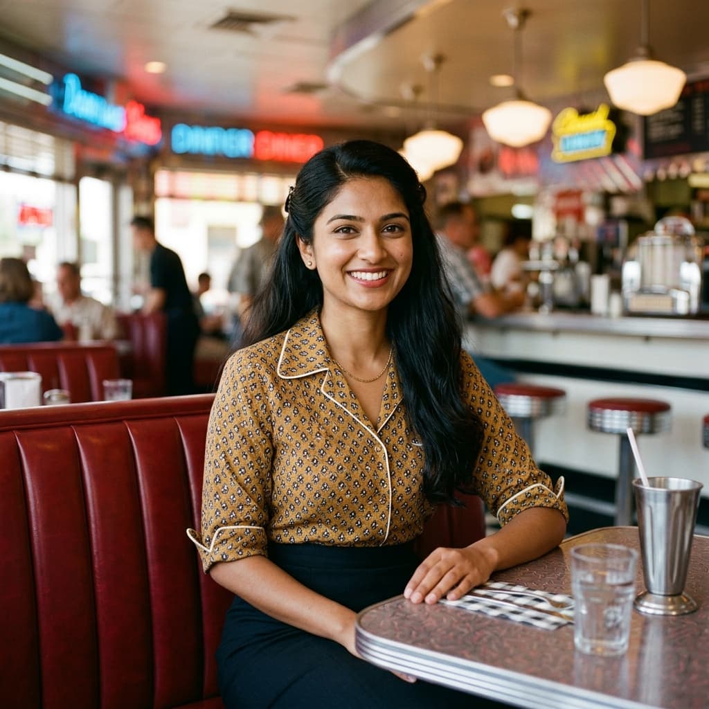 Retro 1950s Diner Photo Generator example