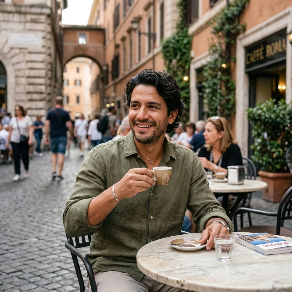Roman café Rome photos example