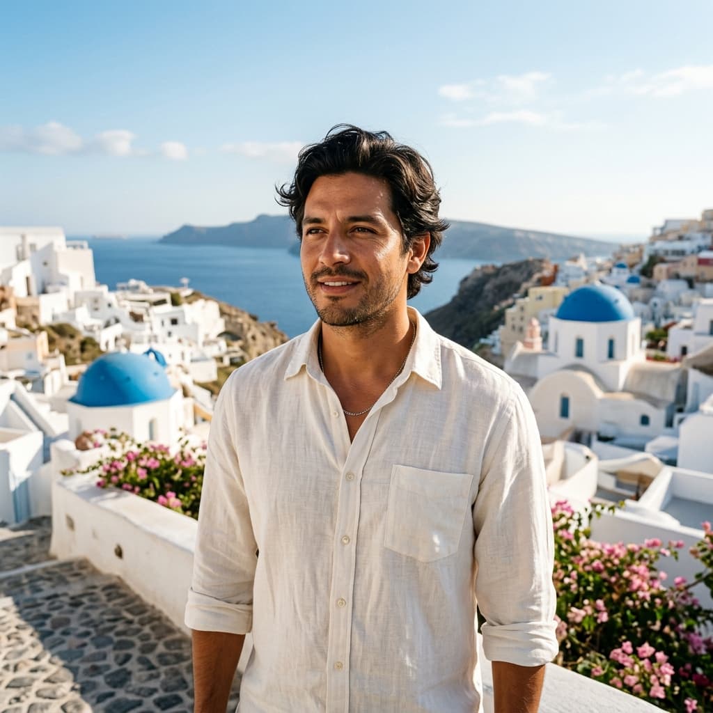 Santorini Summer Photo Generator example