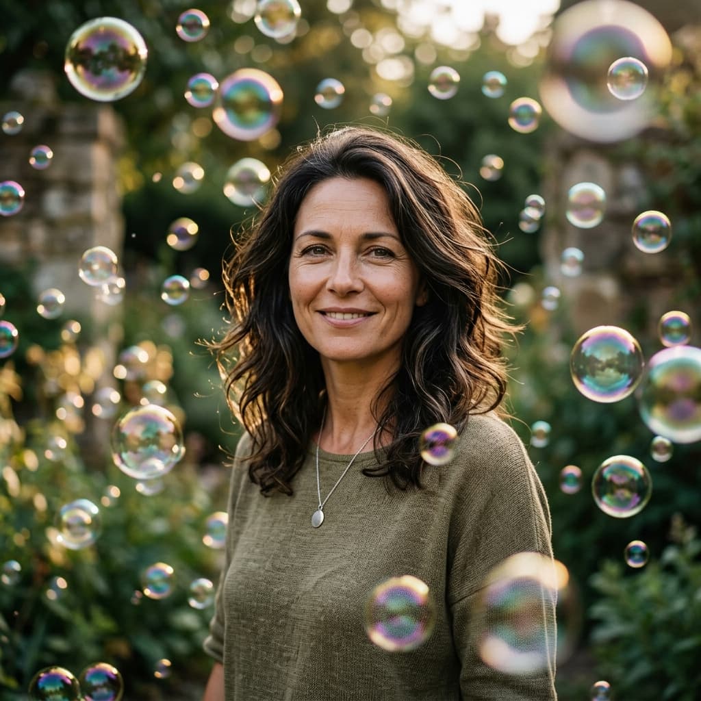 Soap Bubbles Photo Generator example