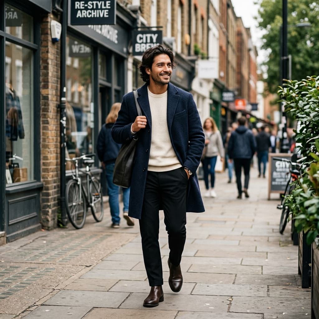 Editorial sidewalk Street style photos example