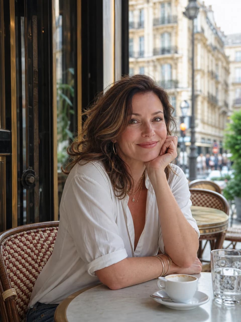 Parisian café Paris photos AI-generated example