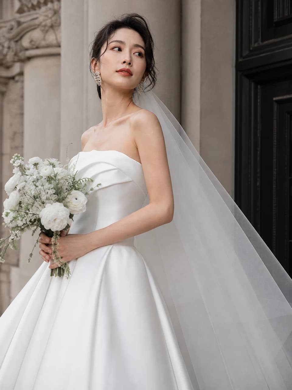 Editorial bridal Wedding photos AI-generated example