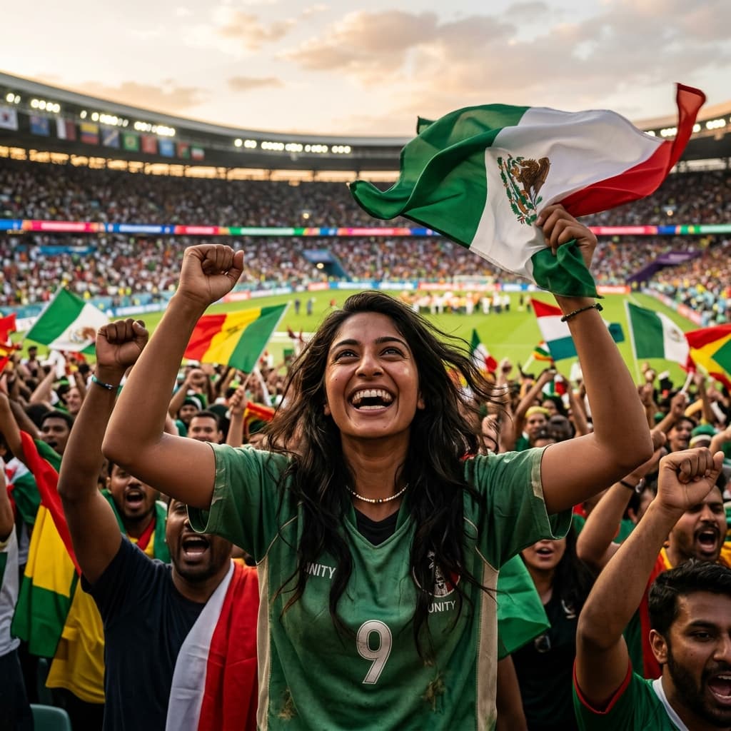 Victory celebration Football fan photos example