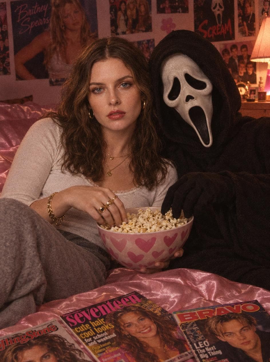 Ghostface Movie Night AI photo example