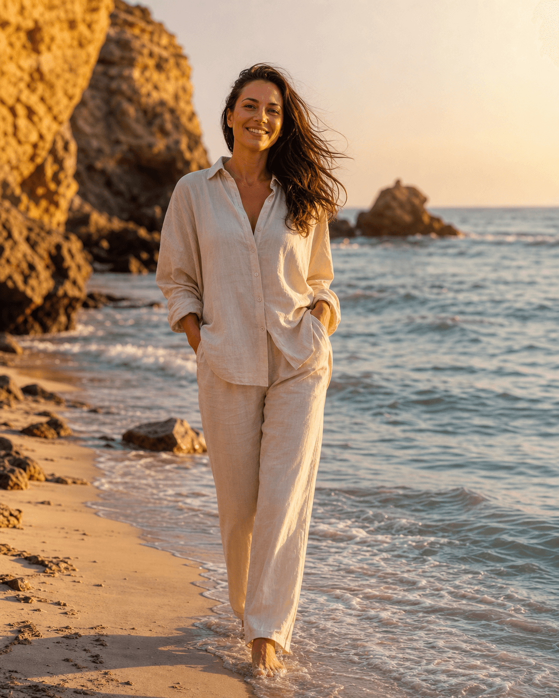 Beach Walk AI dating profile example