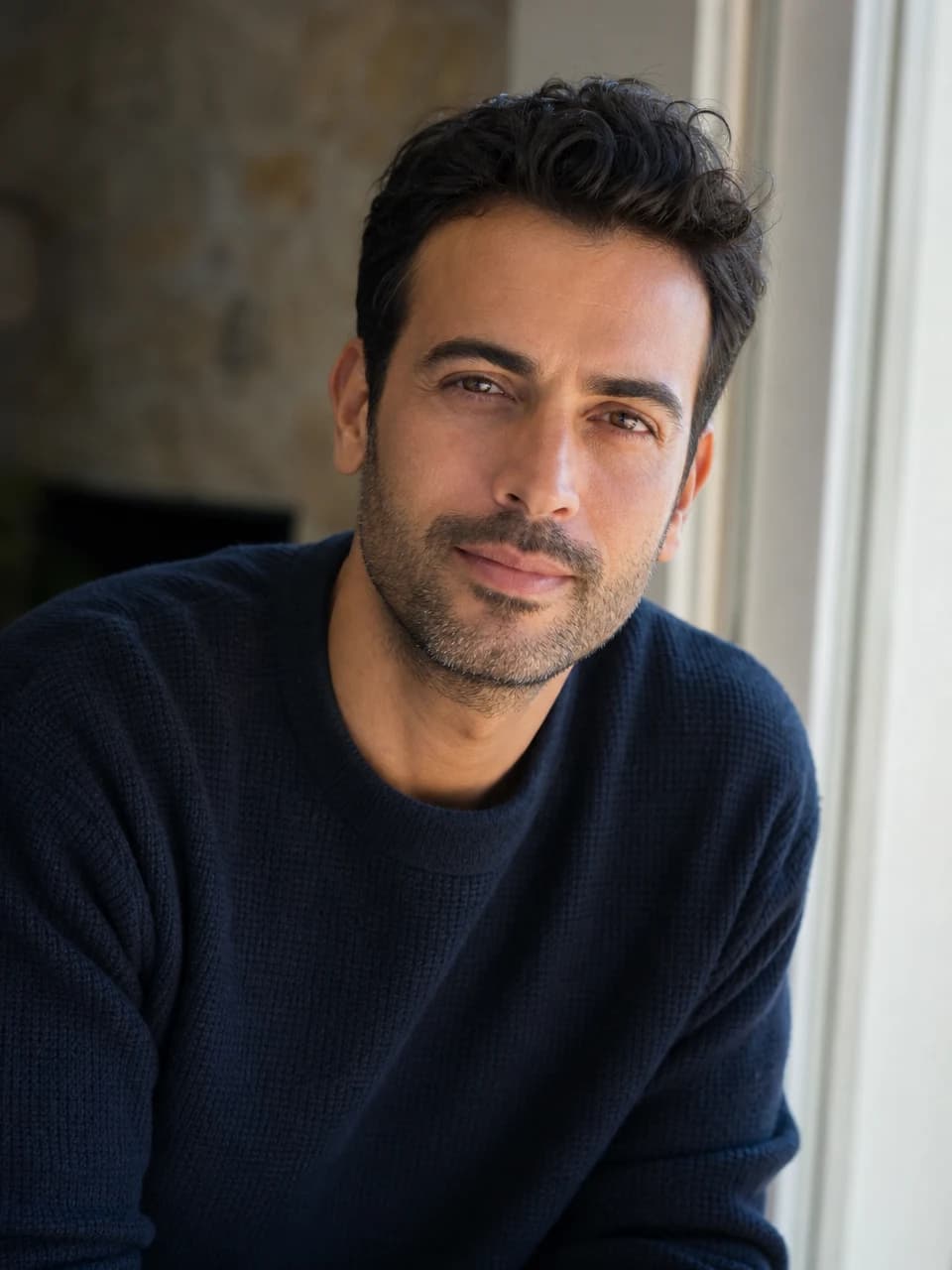 Natural window light Actor headshots example