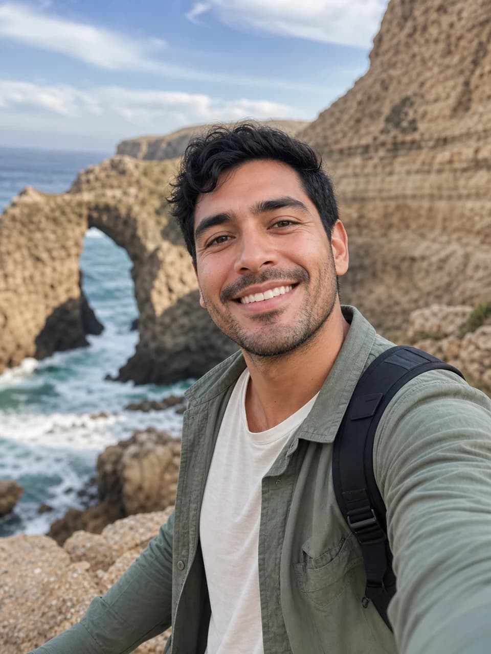Travel selfie AI selfies example