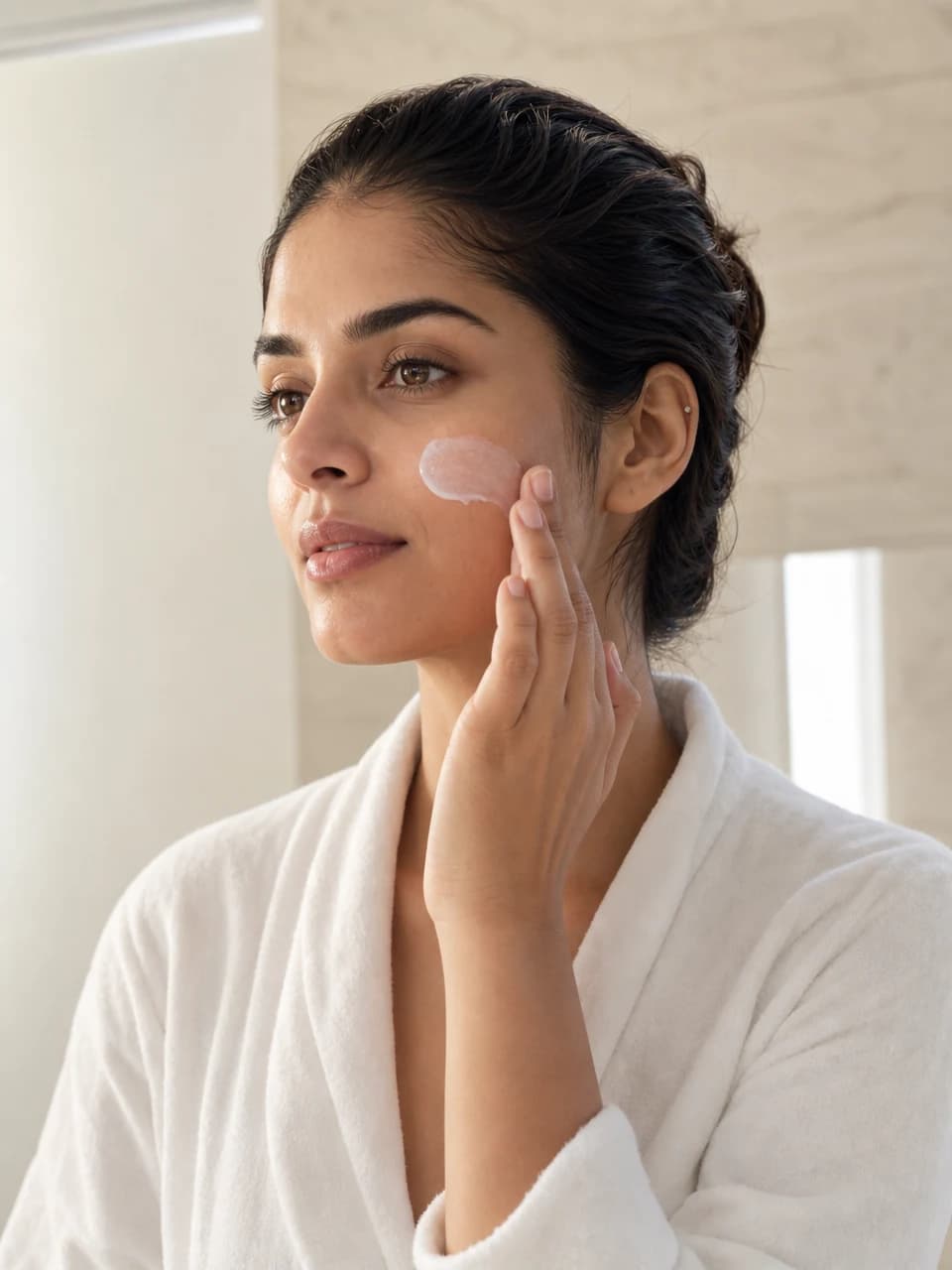 Morning skincare Clean girl photos example