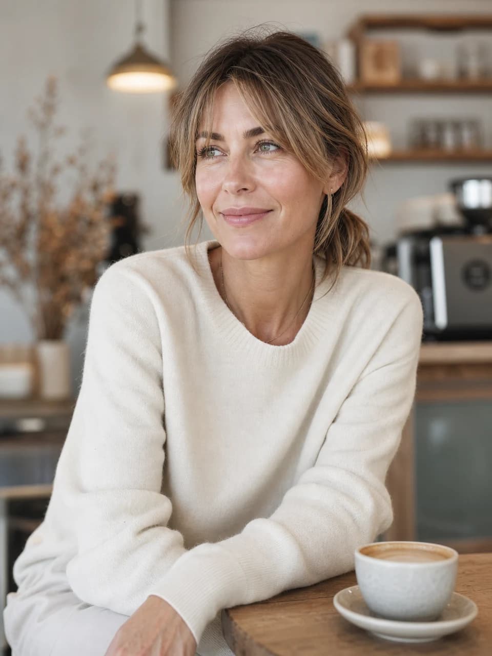 Minimal café Clean girl photos example