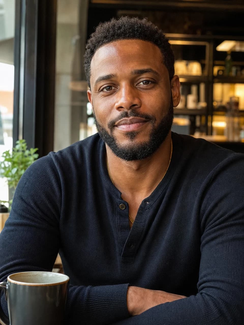 Casual coffee First date photos example