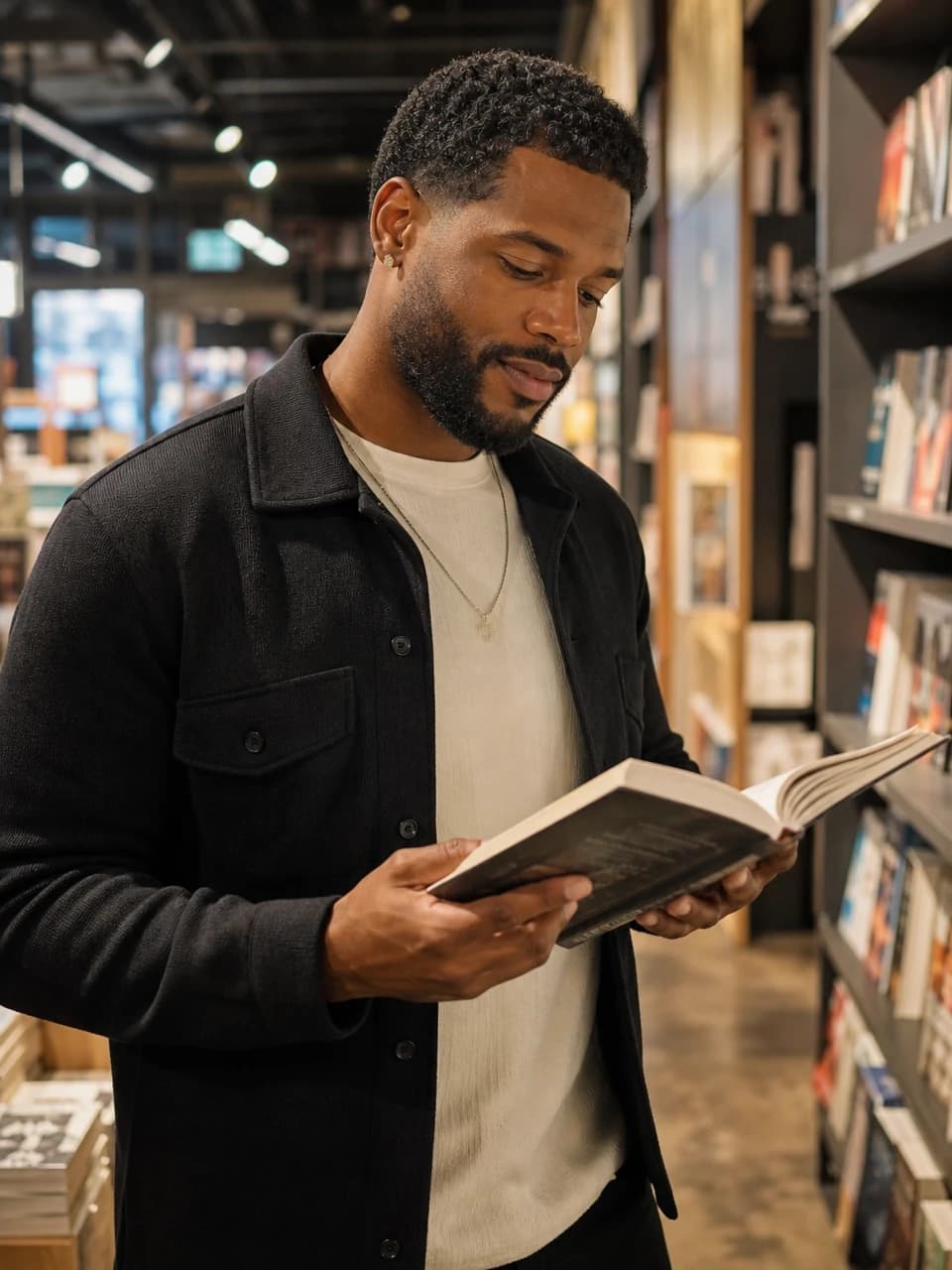 Bookstore browse Hinge photos example