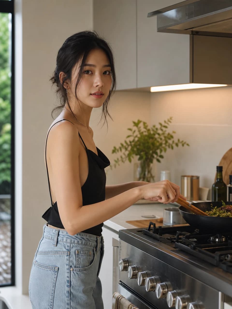 Cooking at home Hinge photos example