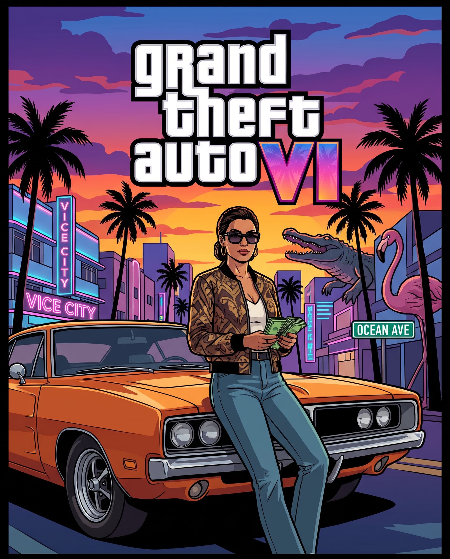 Loading Screen Art — GTA 6 style example